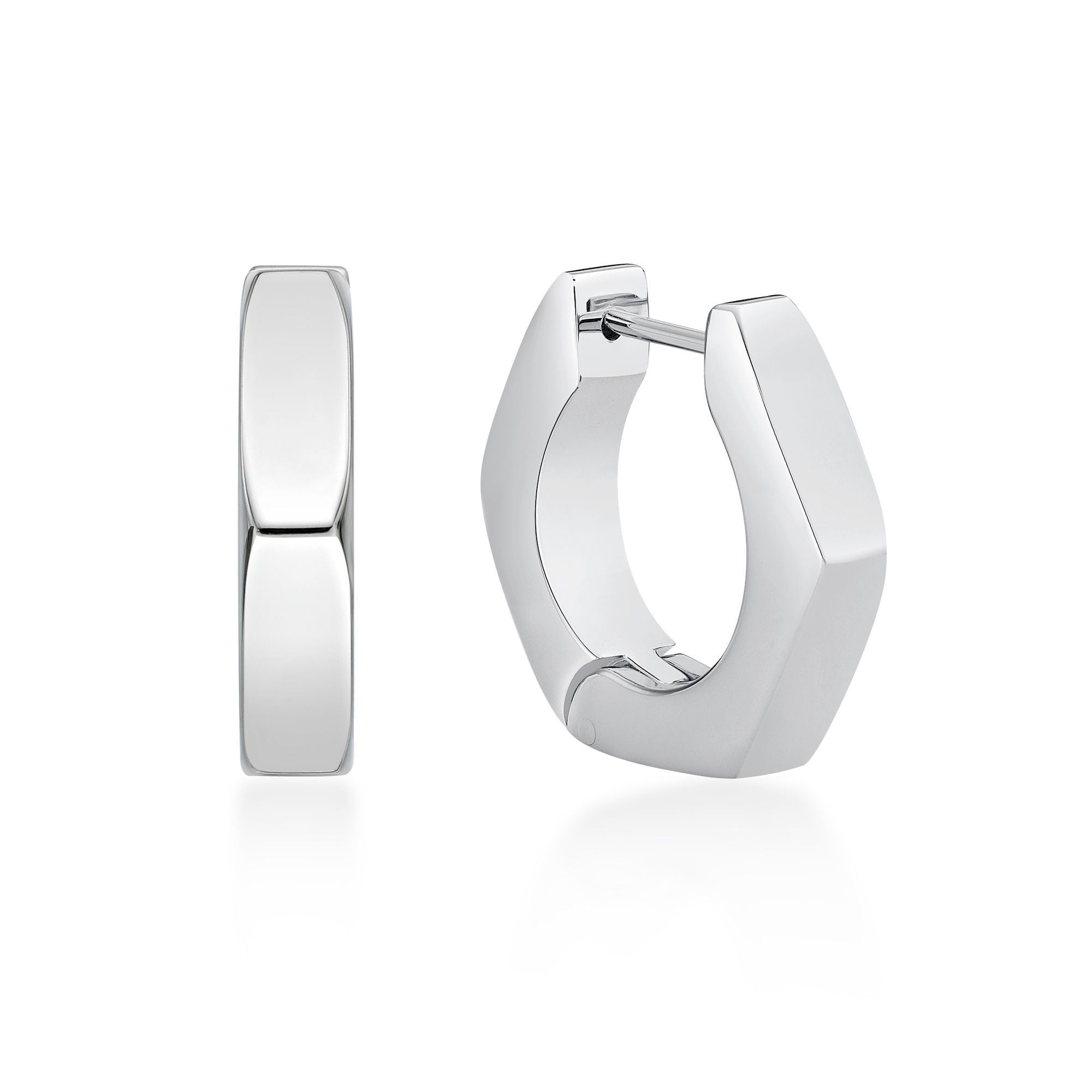 Hexagon Hoop Earrings