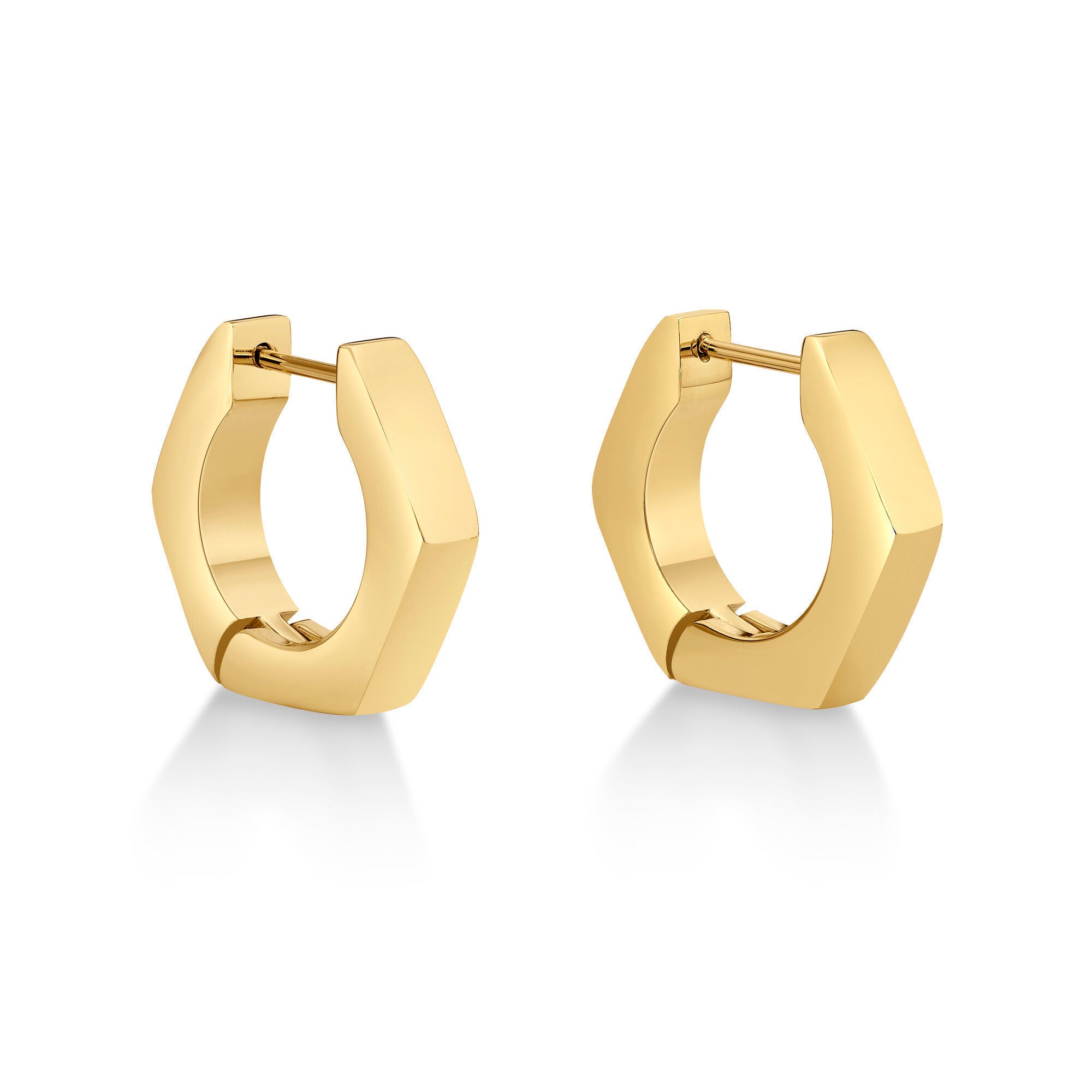 Hexagon Hoop Earrings