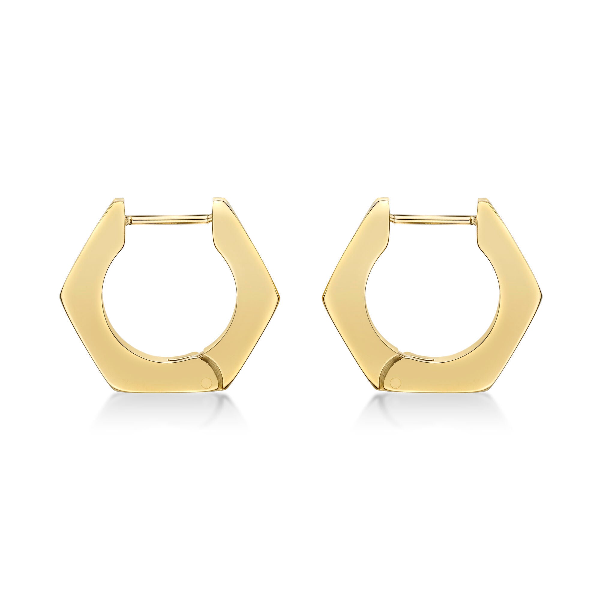 Hexagon Hoop Earrings