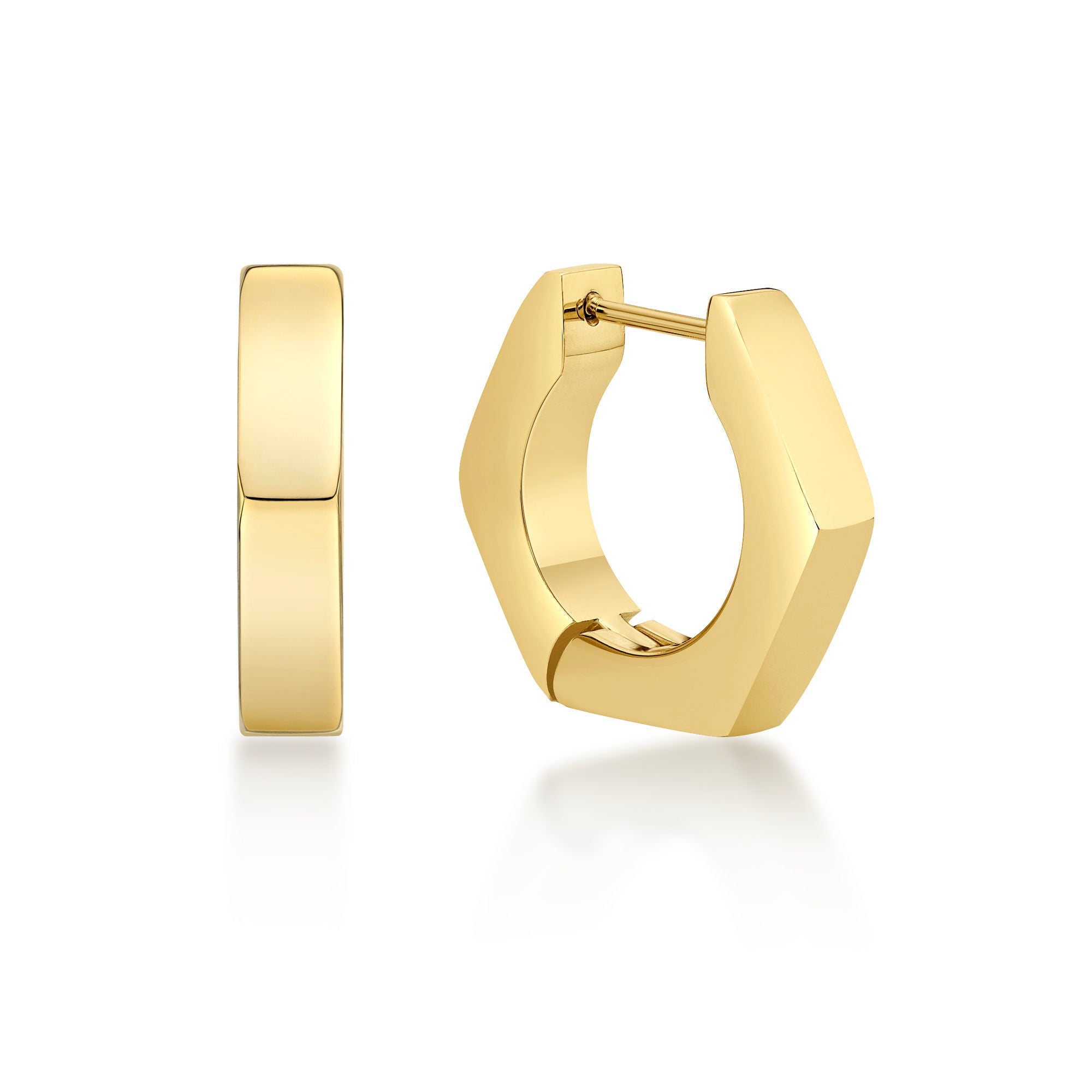 Hexagon Hoop Earrings
