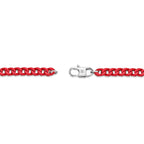 Red Acrylic Franco Chain Necklace