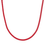 Red Acrylic Franco Chain Necklace