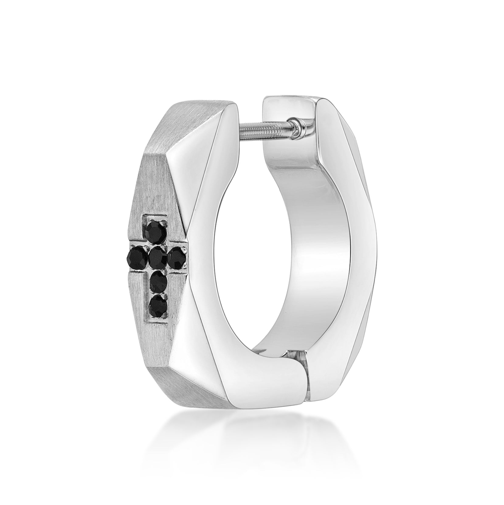 Cross Cubic Zirconia Hoop Earrings