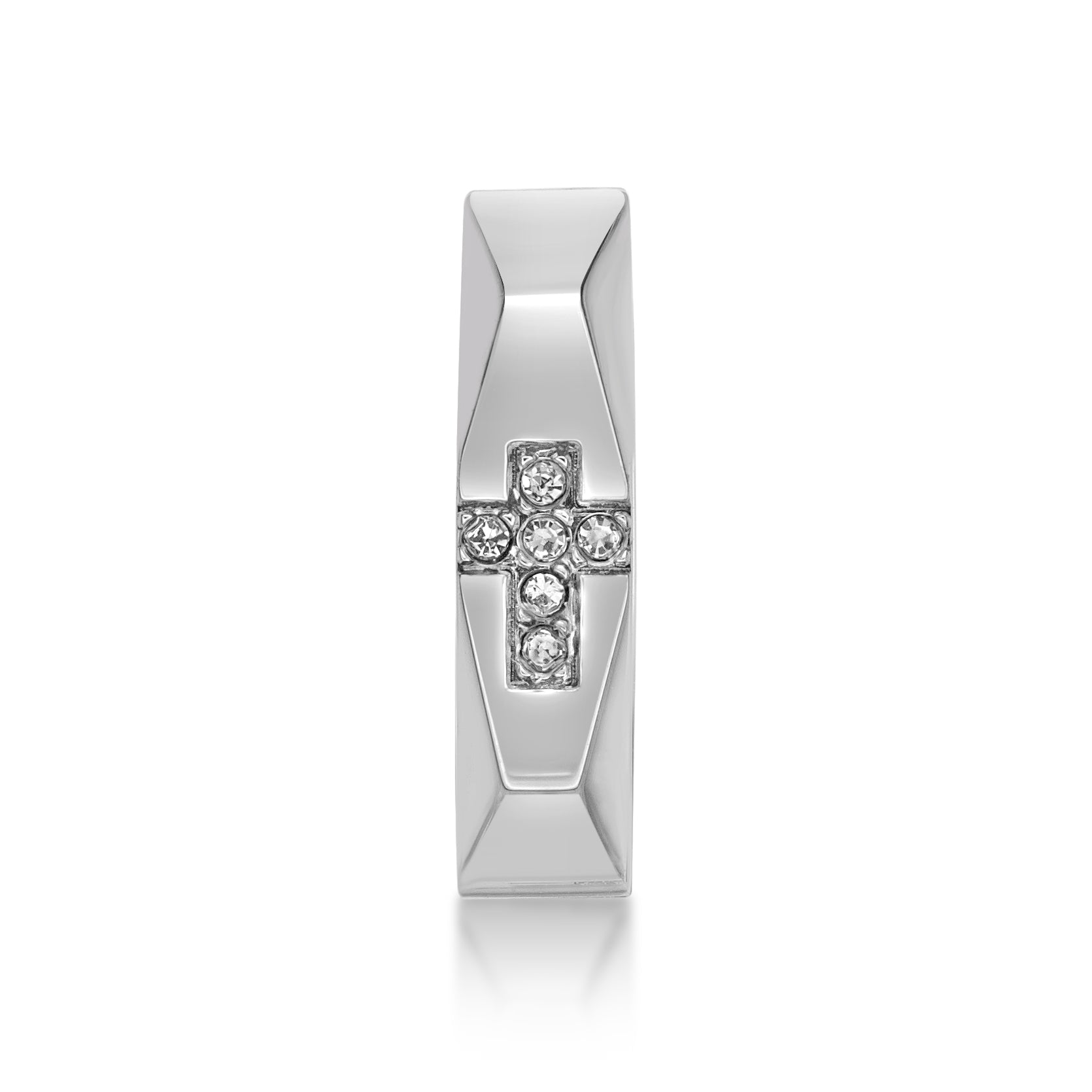 Cross Cubic Zirconia Hoop Earrings