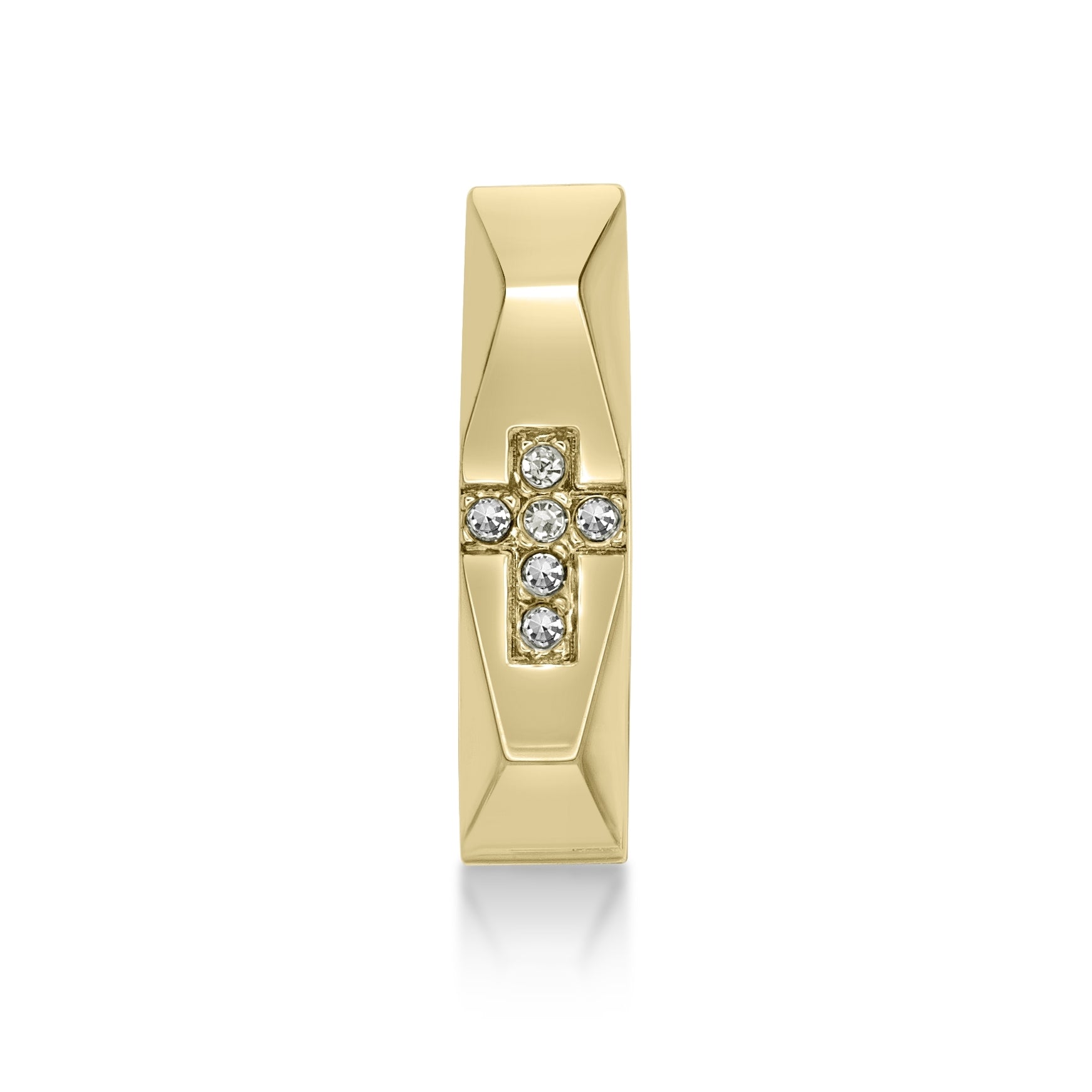Cross Cubic Zirconia Hoop Earrings
