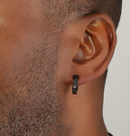 Cross Cubic Zirconia Hoop Earrings