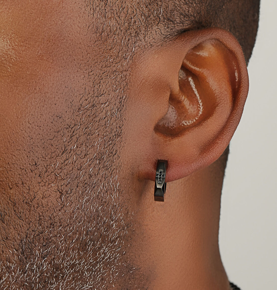 Cross Cubic Zirconia Hoop Earrings