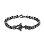 Anchor Round Box Chain Bracelet