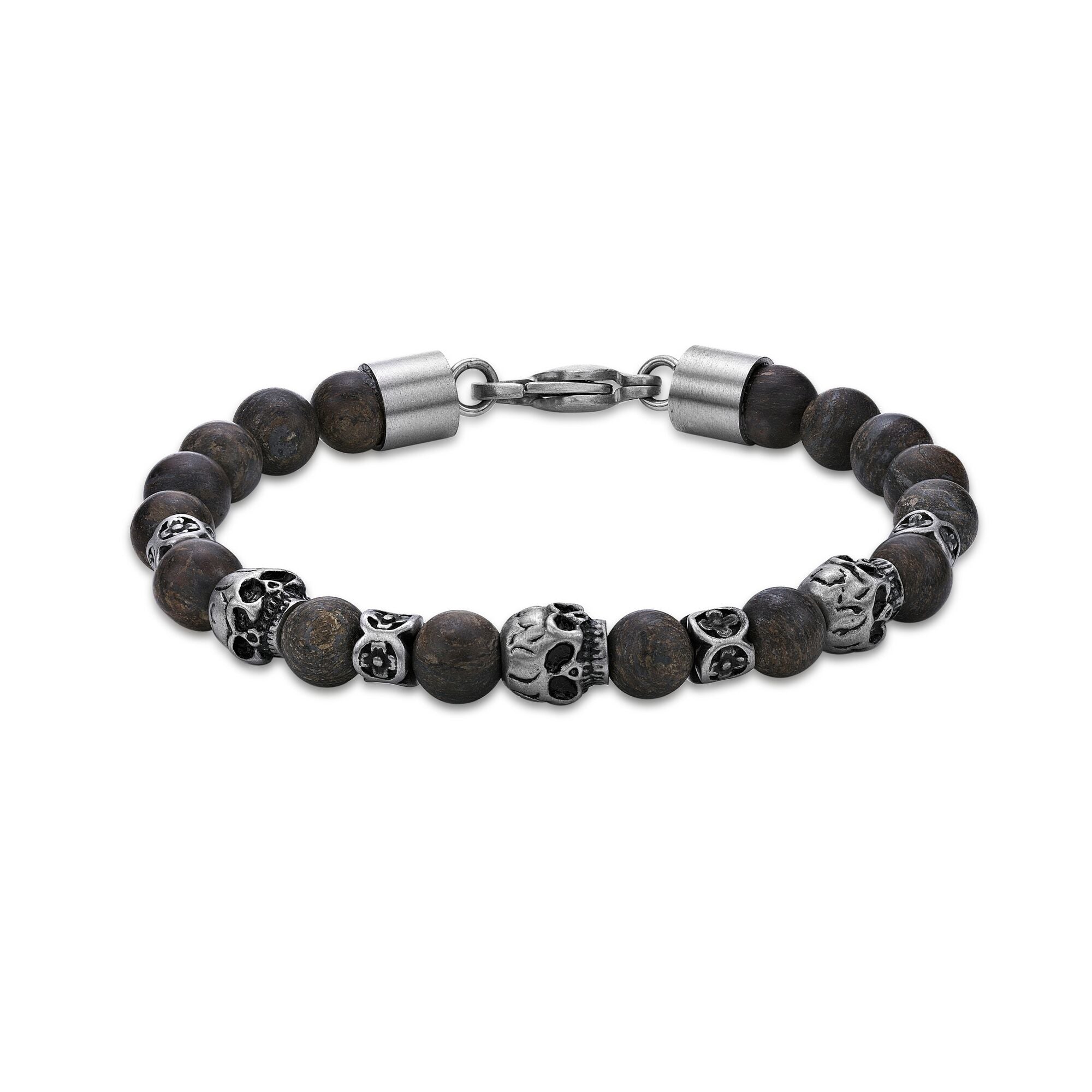 Matte Skull Bronzite Bracelet