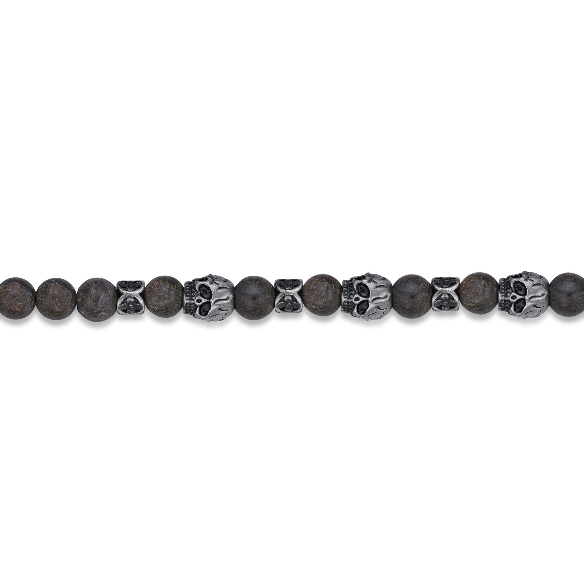 Matte Skull Bronzite Bracelet
