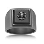 Matte Gray Statement Ring