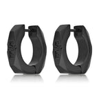 Cross Cubic Zirconia Hoop Earrings