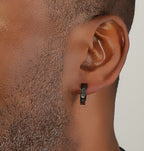 Cross Cubic Zirconia Hoop Earrings