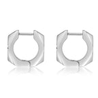 Cross Cubic Zirconia Hoop Earrings
