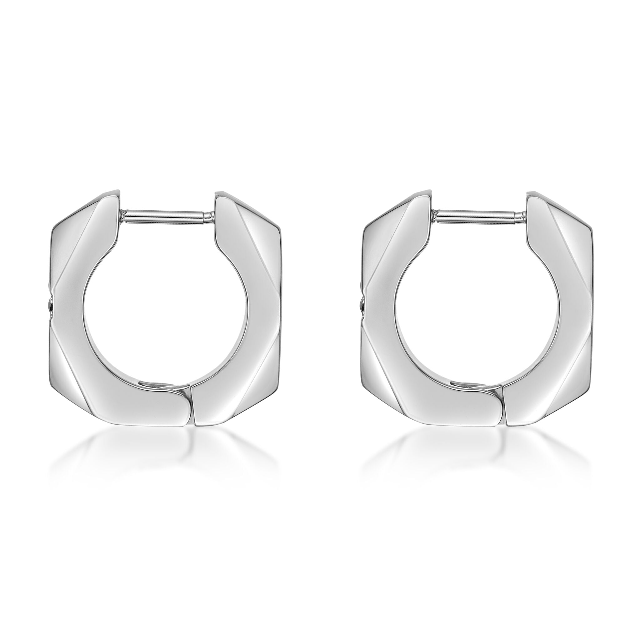 Cross Cubic Zirconia Hoop Earrings