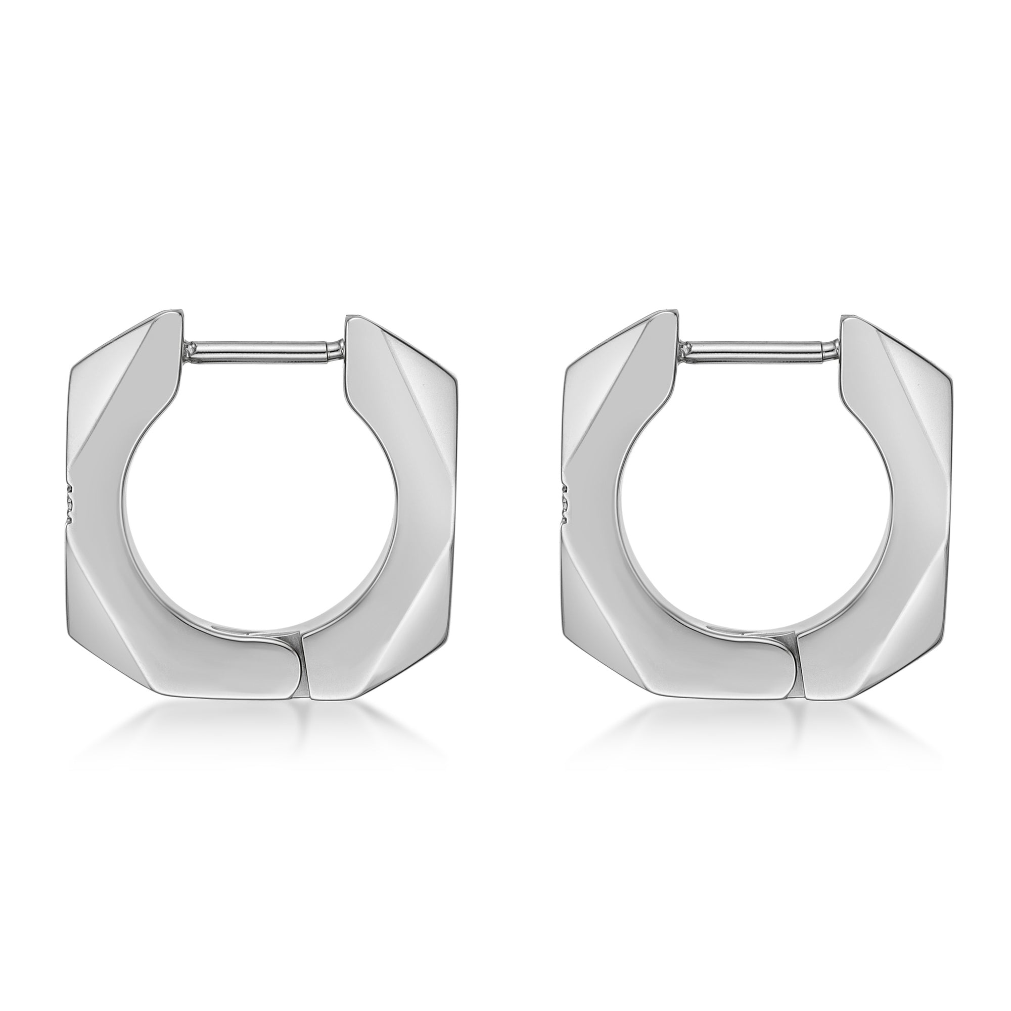 Cross Cubic Zirconia Hoop Earrings