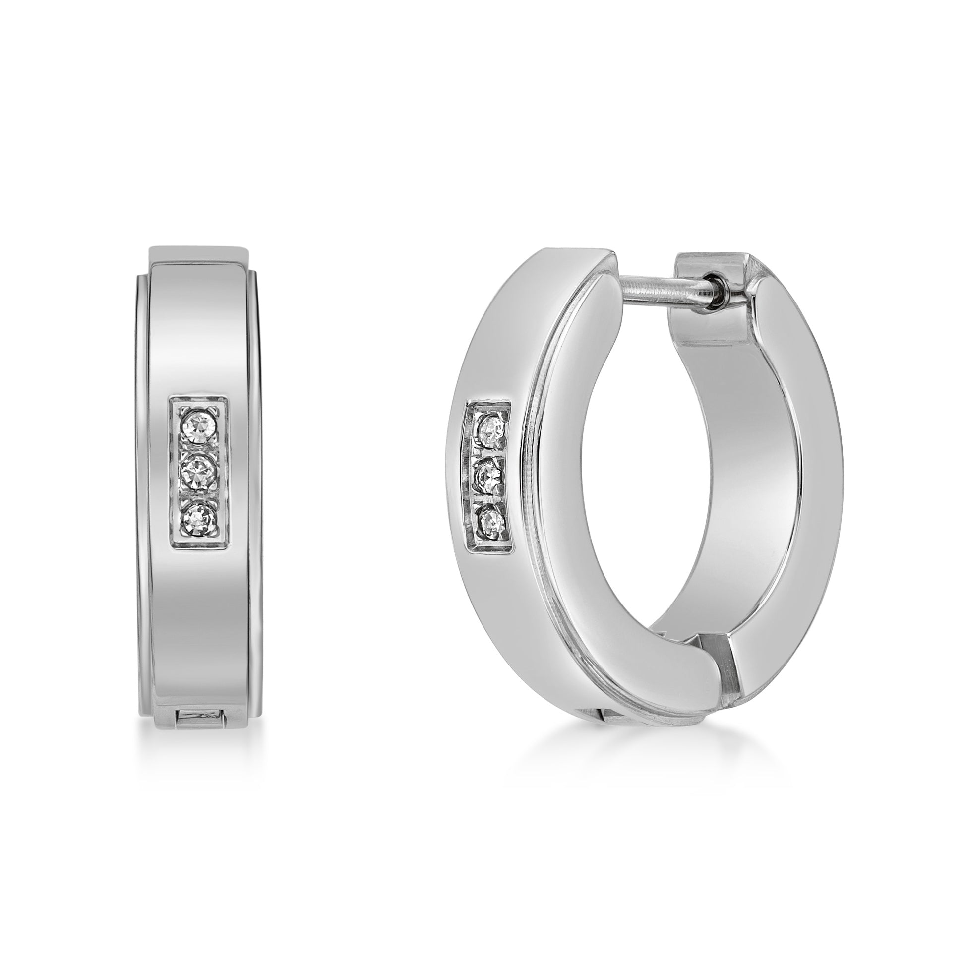 Cubic Zirconia Hoop Earrings