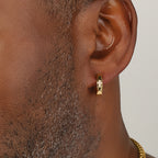 Cross Cubic Zirconia Hoop Earrings