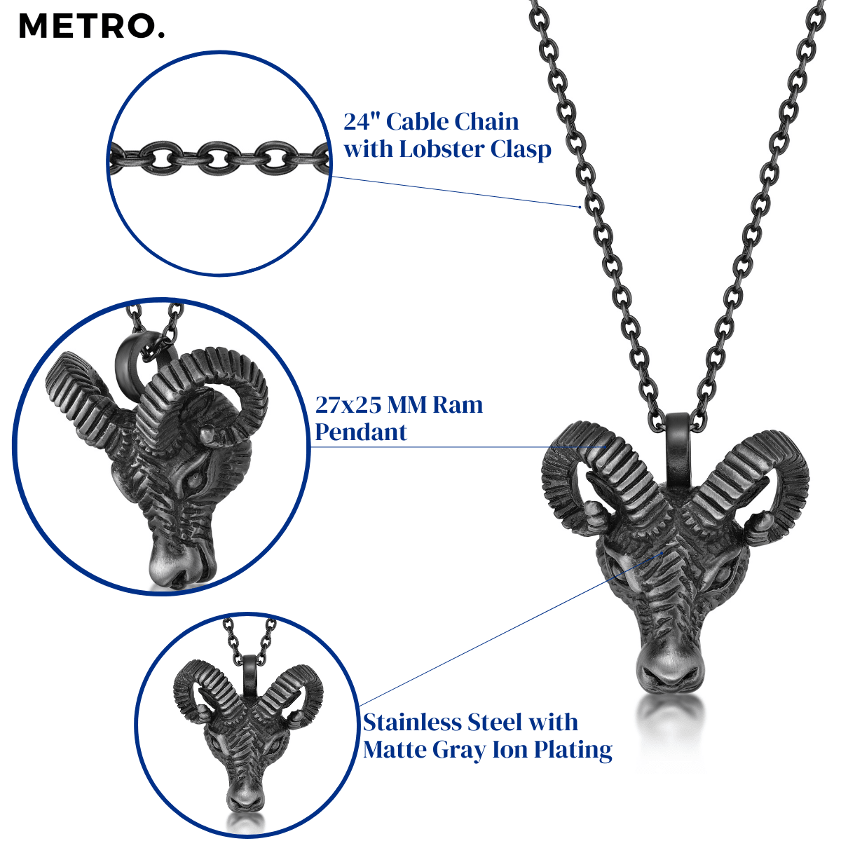Ram's Head Pendant