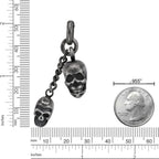 Double Skull Pendant Necklace