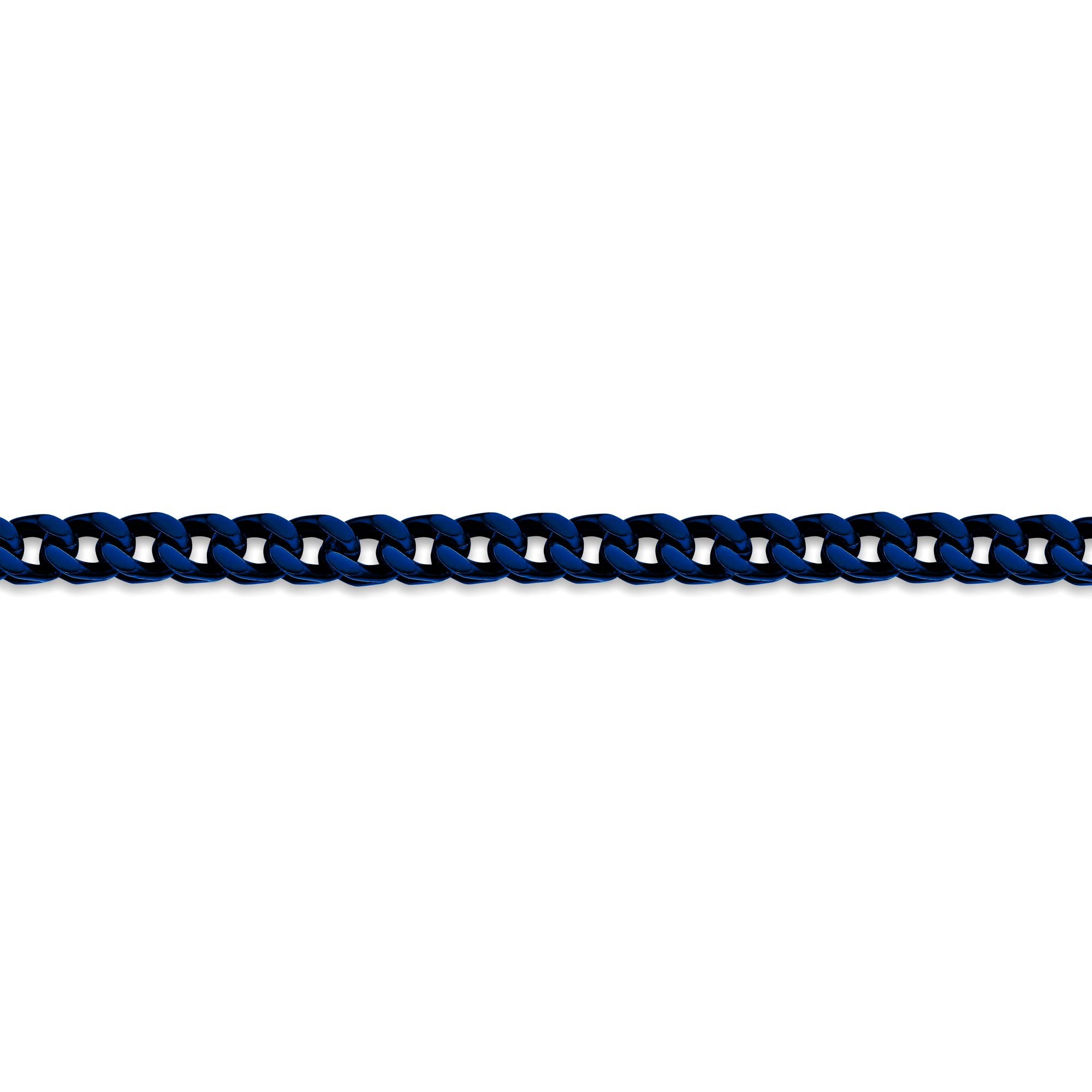Blue Acrylic Franco Chain Necklace
