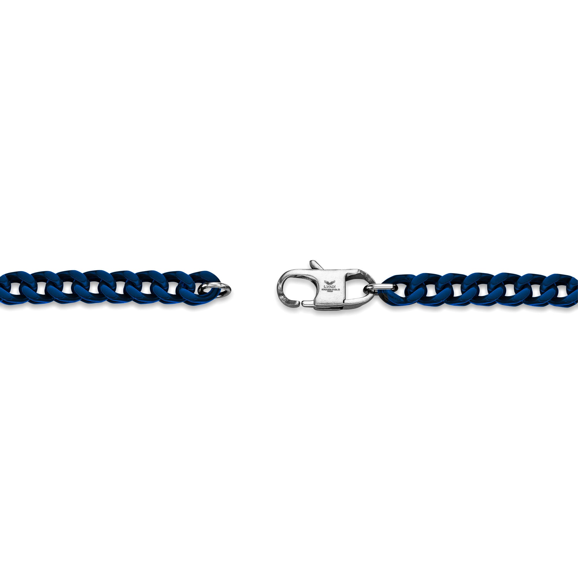 Blue Acrylic Franco Chain Necklace