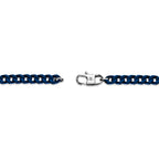 Blue Acrylic Franco Chain Necklace