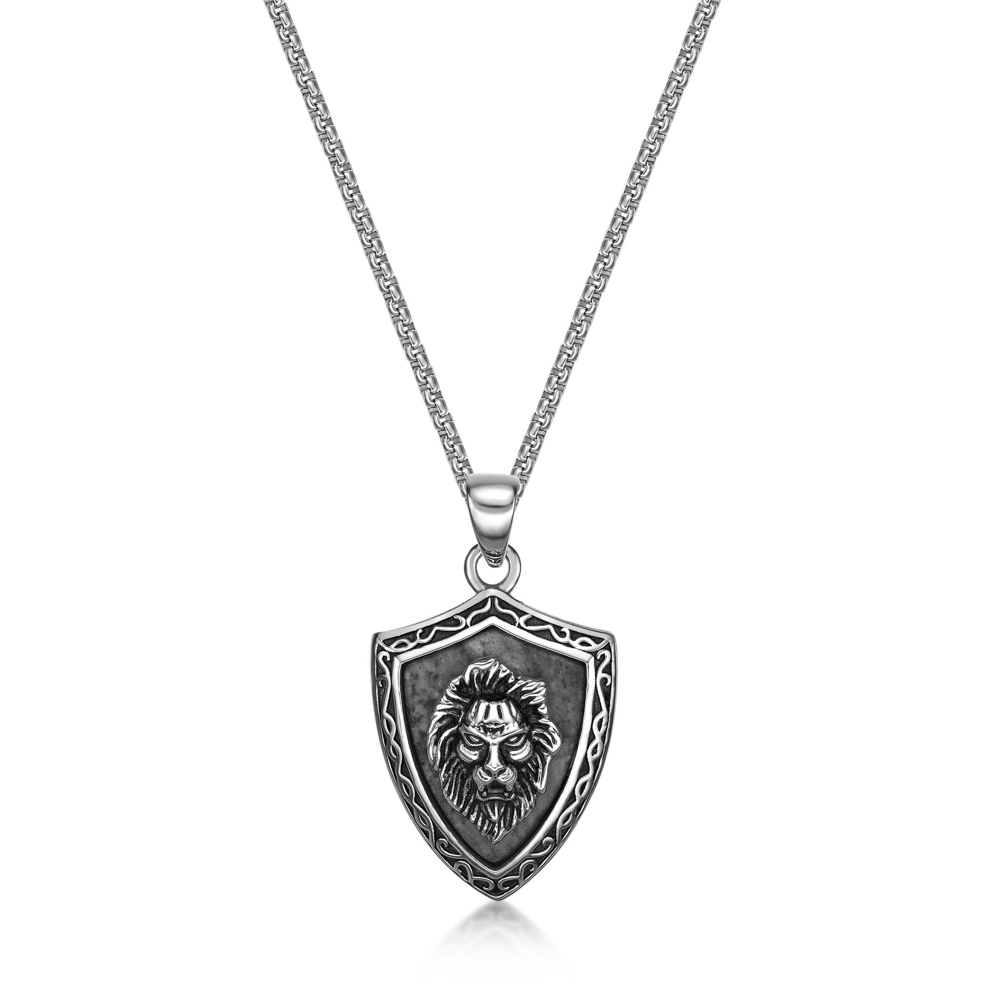 Lion's Head Shield Pendant