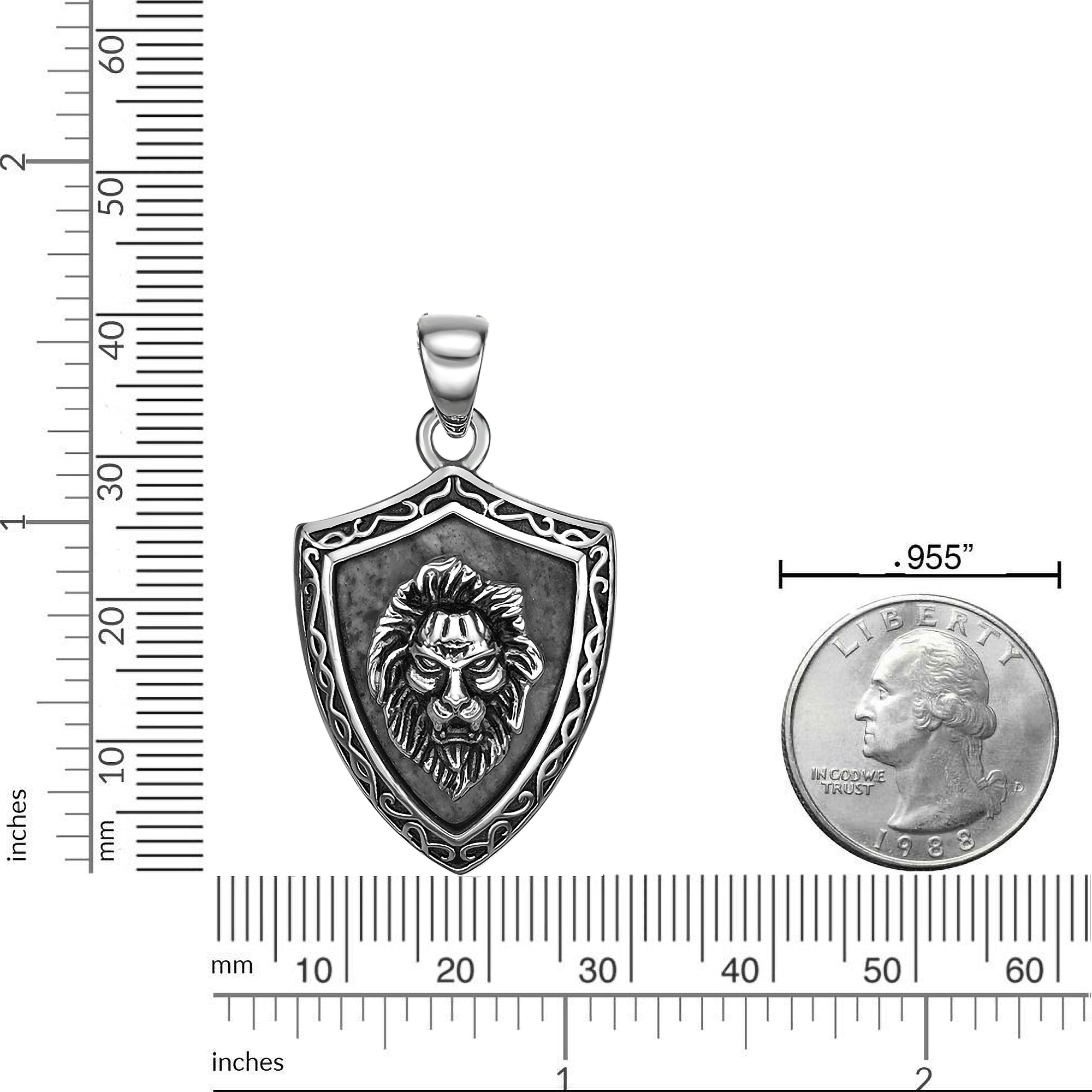Lion's Head Shield Pendant