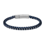 Men's Blue Ion Plated Stainless Steel Curb Bracelet, 8.5