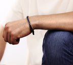 Men's Blue Ion Plated Stainless Steel Curb Bracelet, 8.5