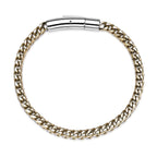 Men's Gold Ion Plated Stainless Steel Curb Bracelet, 8.5