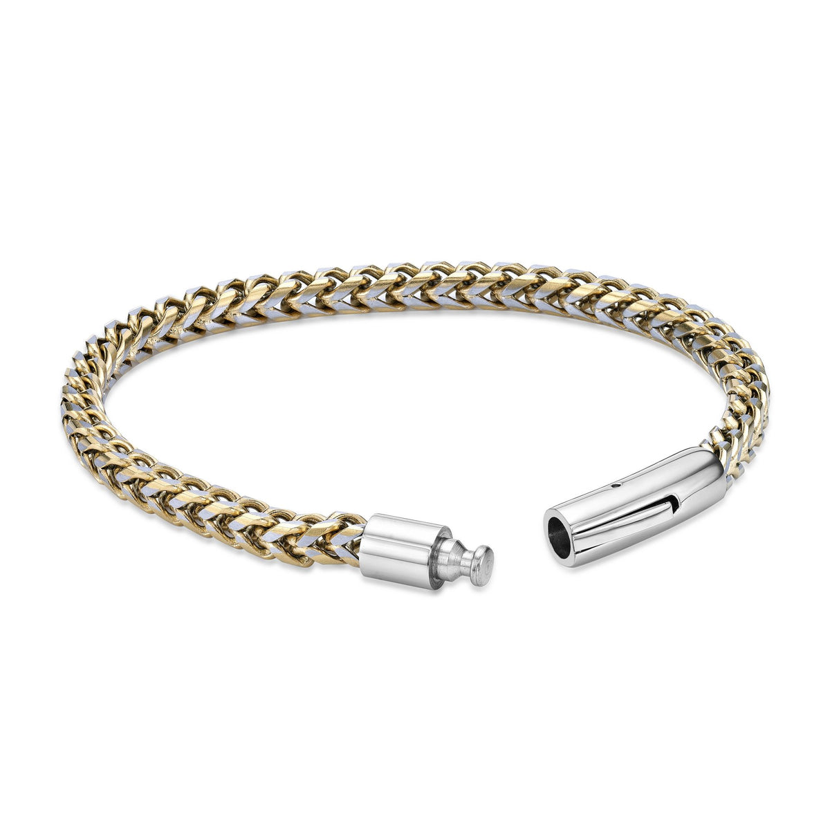Men's Gold Ion Plated Stainless Steel Curb Bracelet, 8.5