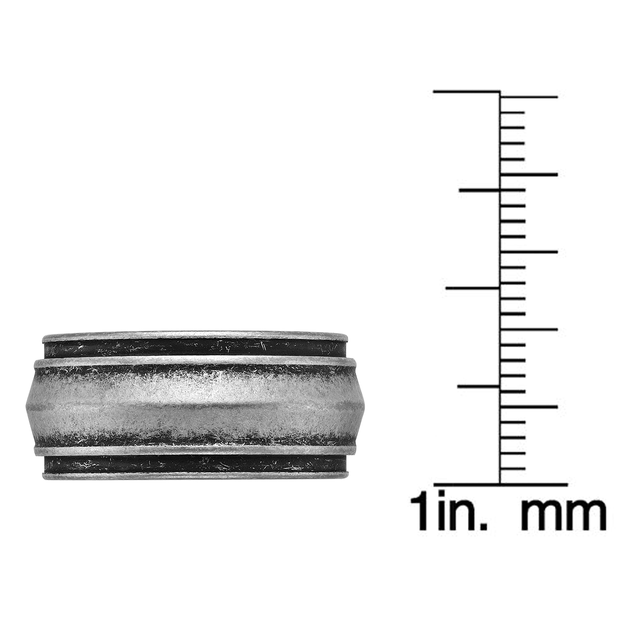 Antique Silver Finish Stainless Steel Ring