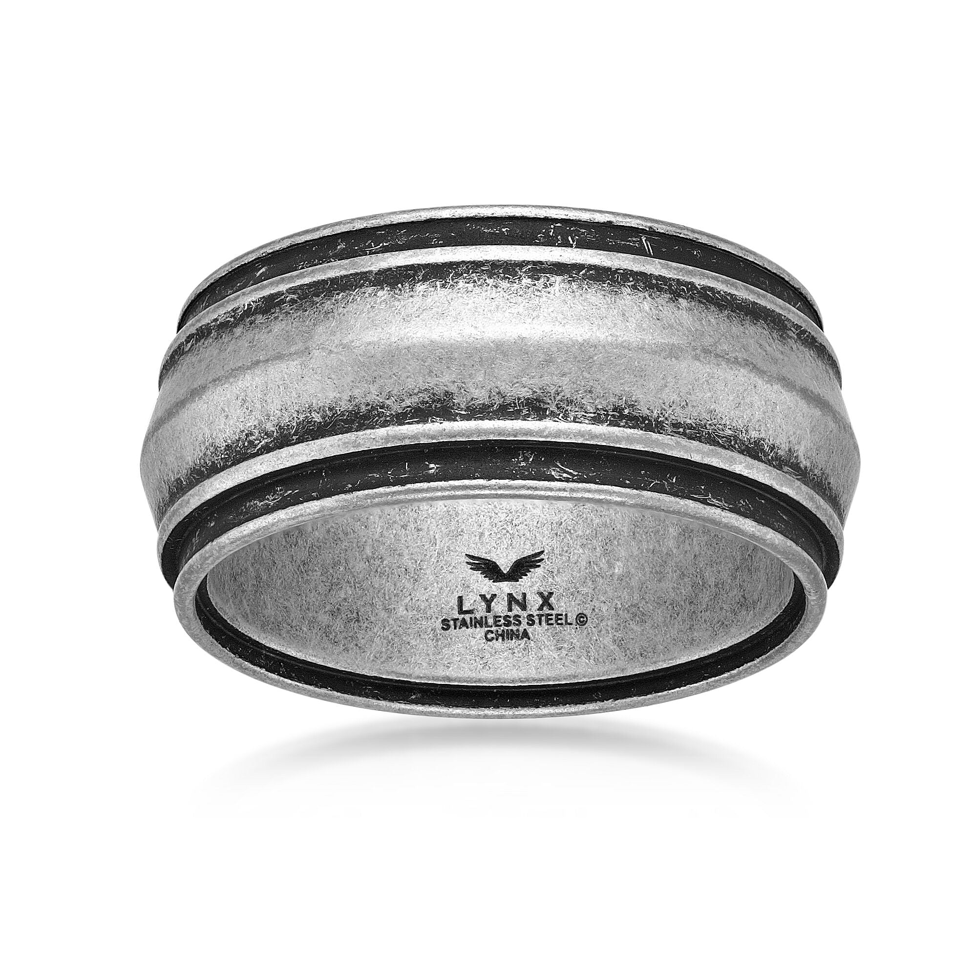 Antique Silver Finish Stainless Steel Ring