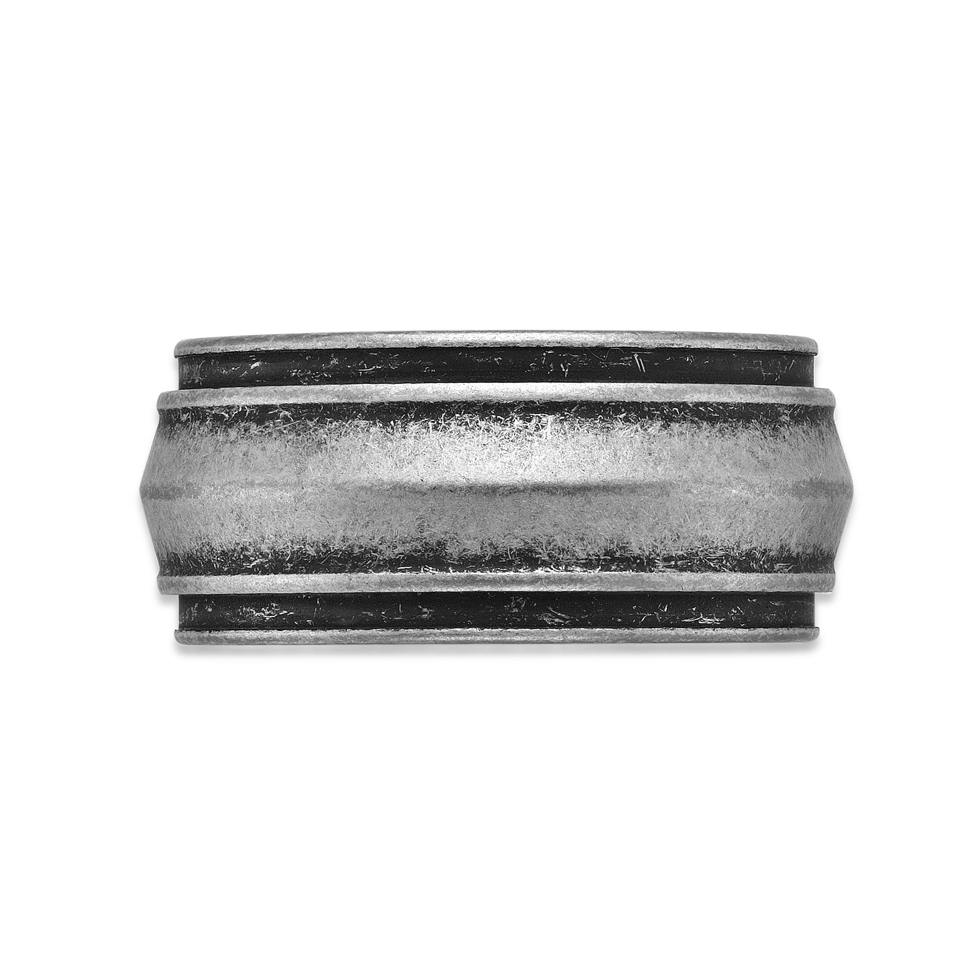Antique Silver Finish Stainless Steel Ring