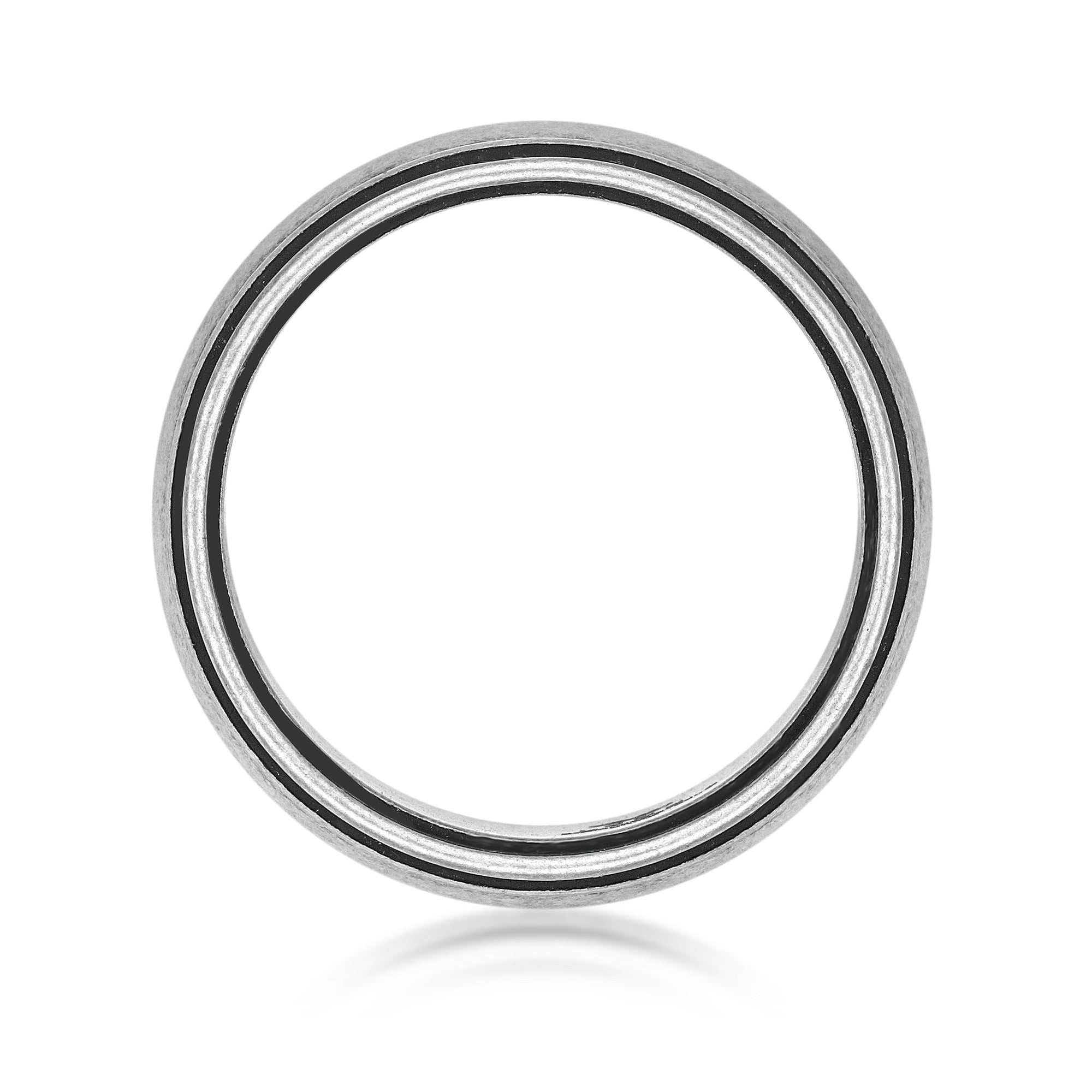 Antique Silver Finish Stainless Steel Ring