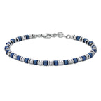 Blue Ion Plated Bead Chain Bracelet