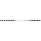 Blue Ion Plated Bead Chain Bracelet