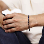 Blue Ion Plated Bead Chain Bracelet