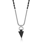 Black Agate Arrow Head Necklace
