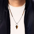 Tiger Eye Arrow Head Necklace