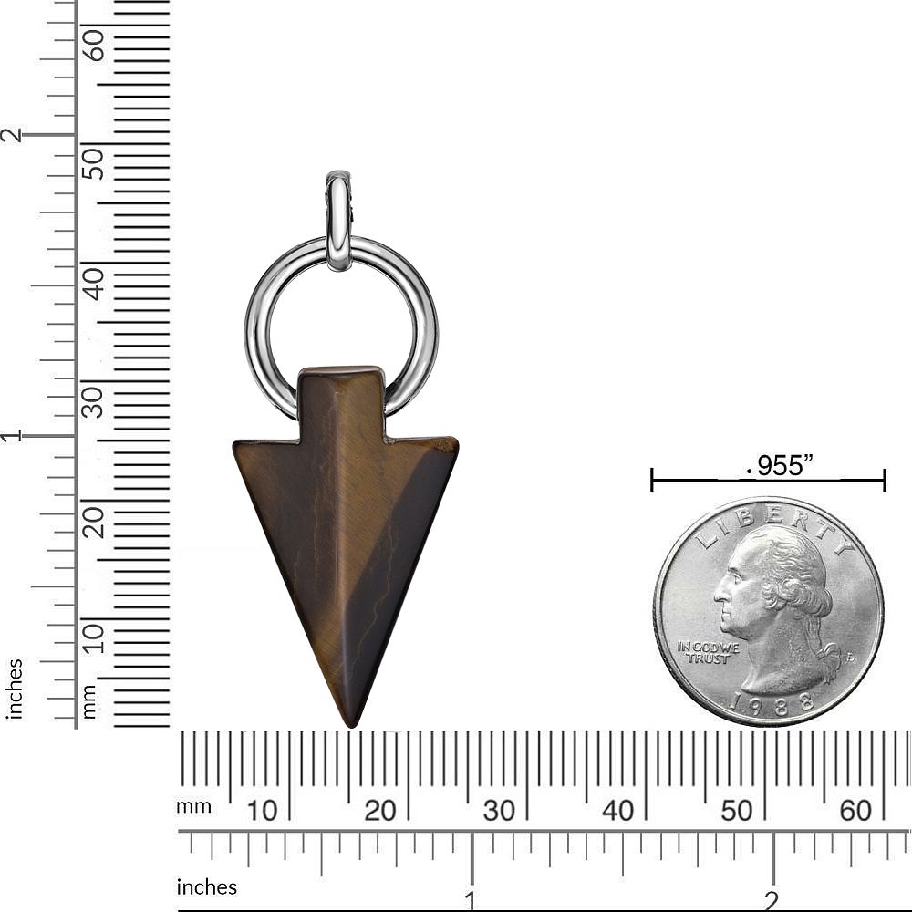 Tiger Eye Arrow Head Necklace