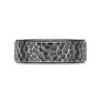 Antique Black Hammered Ring