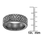 Antique Black Hammered Ring