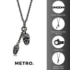 Double Skull Pendant Necklace