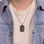 Skull Dog Tag Pendant