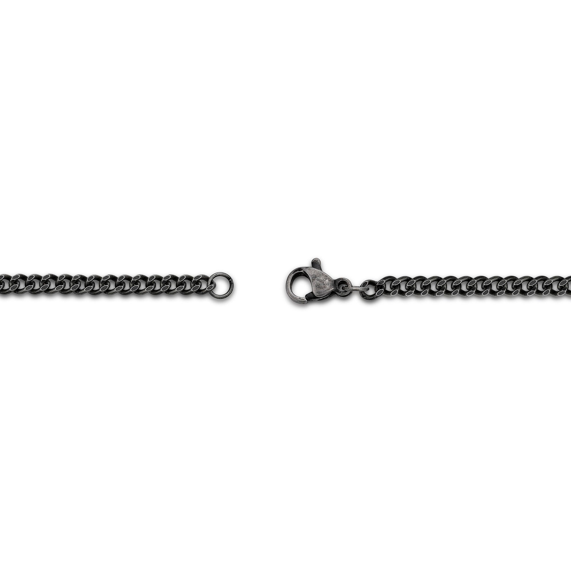 Black Cubic Zirconia Skull Pendant