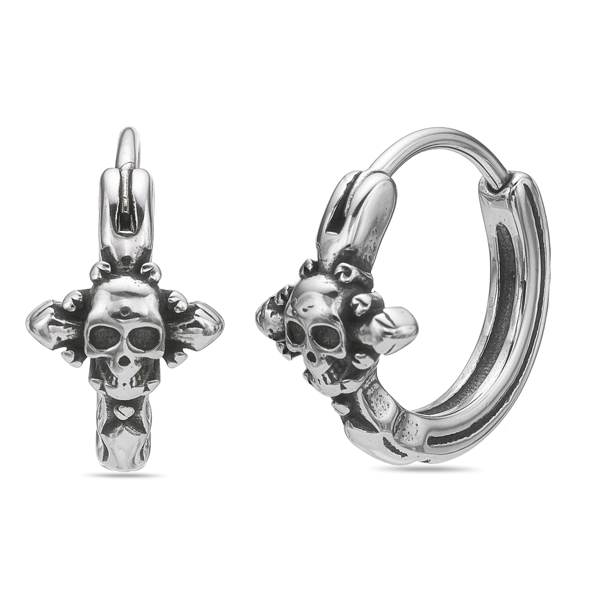 Skull Hoop Earrings