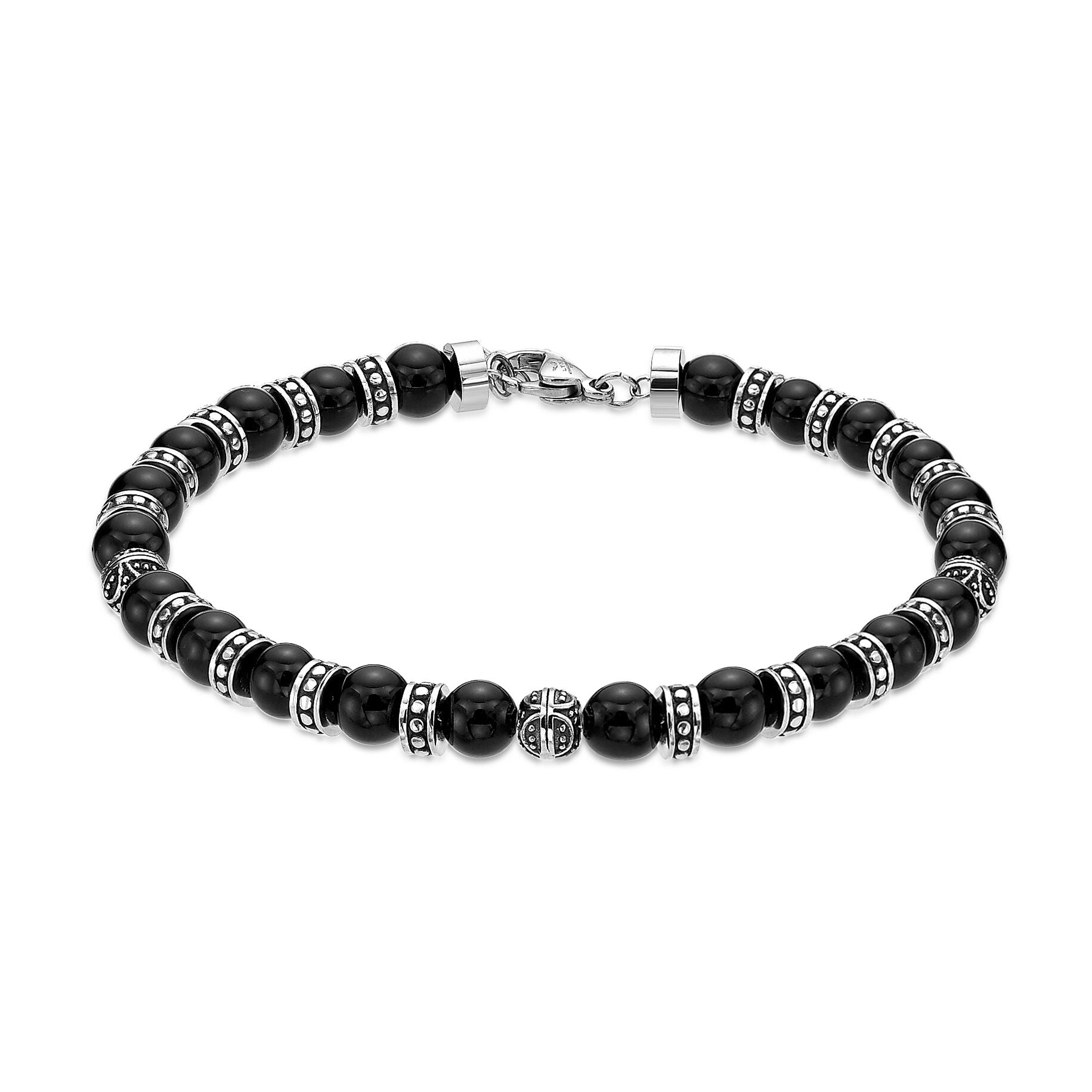 Black Agate Adjustable Natural Stone Bracelet